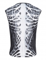 Black Gothic Punk Streetwear Skeleton Print Vest Top for Men