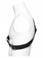 Black Gothic Punk Single Shoulder PU Leather Harness for Men