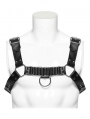 Black Gothic Punk PU Leather Harness for Men