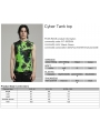 Black and Green Gothic Tie-Dyed Cyber Tank Top for Men