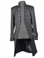 Black Alternative Pattern Gothic Coat for Men