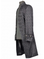 Black Alternative Pattern Gothic Coat for Men