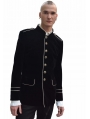 Black Military Style Gothic Coat for Men