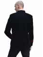 Black and Red Military Style Gothic Coat for Men