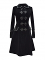 Black Chinese Style Gothic Long Coat for Women