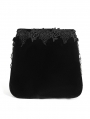 Black Gothic Retro Velvet Lace Applique Chain Strap Shoulder Bag