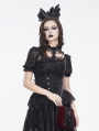 Wine Red Gothic Retro Velvet Lace Applique Chain Strap Shoulder Bag