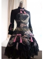 Floral Pattern Long Sleeves Lolita Dress