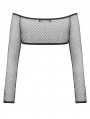 Black Gothic Hot Punk Mesh Long Sleeve Cape for Women