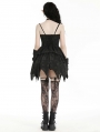 Black Gothic Bat Irregular Sexy Short Dress