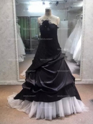 Black Romantic Gothic Wedding Dress