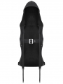 Black Gothic Playful Hooded Sleeveless Tank Top for Women