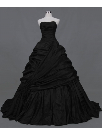 Timeless one-shoulder frill-layered ball gown in black ➤➤ Milla Dresses -  USA, Worldwide delivery