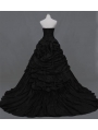 Black Ball Gown Gothic Wedding Dress