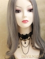 Black Lace Flower Chain Gothic Necklace Jewelry