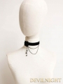 Black Flower Chain Gothic Necklace