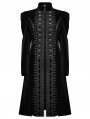 Black Retro Gothic Velvet Symmetric Embroidery Party Coat for Women