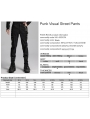 Black Gothic Punk Visual Eyelet Decor Street Pants for Men