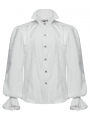 White Gothic Stand Collar Palace Gorgeous Shirt for Men