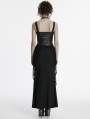 Black Gothic Punk Decadent Irregular Layered Fishtail Skirt