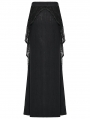 Black Gothic Punk Decadent Irregular Layered Fishtail Skirt