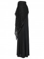 Black Gothic Punk Decadent Irregular Layered Fishtail Skirt
