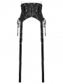 Black Gothic Punk Faux Leather Versatile Corset Waistband