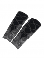 Black Gothic Retro Cross Crochet Lace-Up Gloves for Men