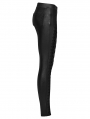 Black Gothic Perspective Lace Appliqued Leggings for Women