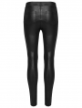 Black Gothic Perspective Lace Appliqued Leggings for Women