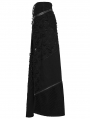 Black Gothic Punk Decadent High Slit Detachable Skirt