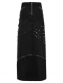 Black Gothic Punk Decadent High Slit Detachable Skirt
