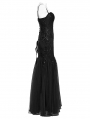 Black Gothic Glamorous Sequin Floral Lace Mermaid Party Dress