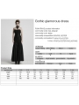 Black Gothic Glamorous Sequin Floral Lace Mermaid Party Dress