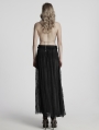 Black Gothic Sexy Goddess Chiffon Split Long Skirt