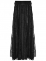 Black Gothic Sexy Goddess Chiffon Split Long Skirt