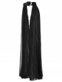 Black Gothic Sexy Goddess Chiffon Split Long Skirt