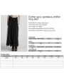 Black Gothic Sexy Goddess Chiffon Split Long Skirt