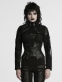 Black Gothic Punk Bat Irregular Underbust Corset Waistband
