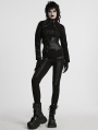 Black Gothic Punk Bat Irregular Underbust Corset Waistband