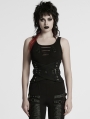 Black Gothic Punk Metal Buckle Interlaced Corset Waistband