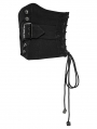 Black Gothic Punk Metal Buckle Interlaced Corset Waistband