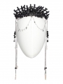 Black Gothic Gorgeous Crystal Chain Tasseled Headband