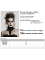 Black Gothic Gorgeous Crystal Chain Tasseled Headband