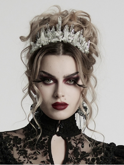 White Gothic Gorgeous Crystal Headband