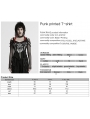 Black Gothic Punk Printed Off-the-Shoulder Long Sleeve T-Shirt for Women
