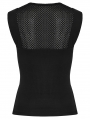Black Gothic Cyberpunk Sleeveless T-Shirt for Women