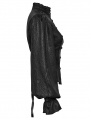 Black Gothic Patterned Long Sleeve Shirt for Women