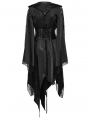 Black Gothic Asymmetric Lapel Kimono Dress for Women