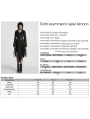 Black Gothic Asymmetric Lapel Kimono Dress for Women